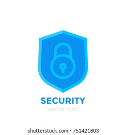 shield icon on white, security concept