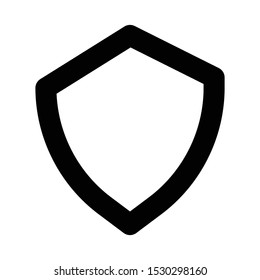 Shield icon in outline style
