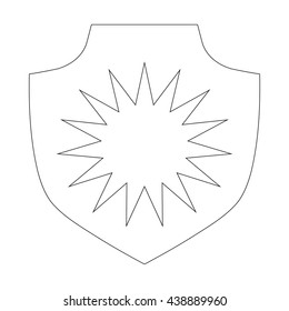 Shield icon, outline style