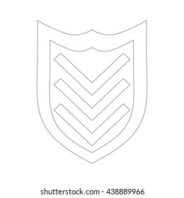Shield icon, outline style