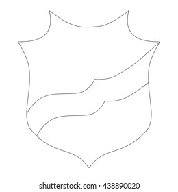 Shield icon, outline style