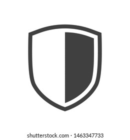 Shield icon placed on white background. Vector illustration.