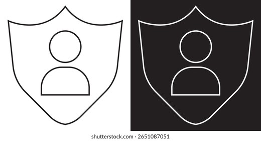 Icono de escudo Icono de privacidad Ilustración vectorial; EPS 10 AI