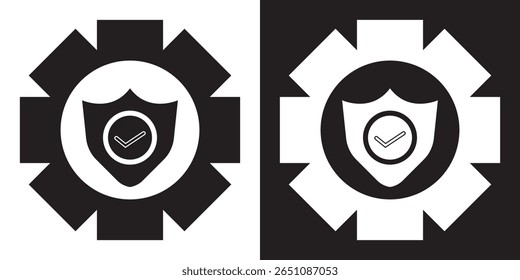 Ícone de escudo Ícone de privacidade Ilustração do vetor; EPS 10 AI