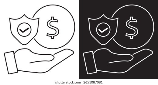 Icono de escudo Icono de privacidad Ilustración vectorial; EPS 10 AI