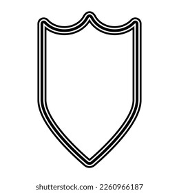 Shield icon protect, anti strong virus safety emblem insurance software