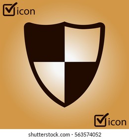 Shield icon. Protection concept.  Software designed to detect and destroy computer viruses.