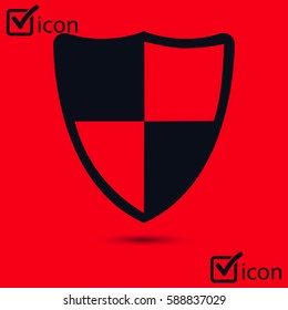 Shield icon. Protection concept.  Software designed to detect and destroy computer viruses.
