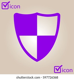 Shield icon. Protection concept.  Software designed to detect and destroy computer viruses.