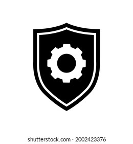 Schildsymbol, Schutzlogo einzeln auf weißem Hintergrund