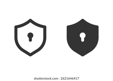 Shield icon for protection, security, privacy, and safety. Suitable for use in web design, apps