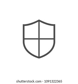 Shield icon. Protection sign. Vector illustration, flat design.