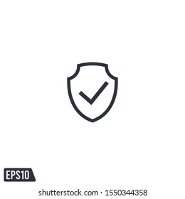 shield icon protection symbol vector logo template design element