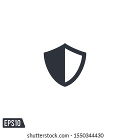 shield icon protection symbol vector logo template design element