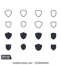shield icon protection symbol vector logo template design element