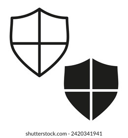 Shield icon. Protection symbol. Vector illustration. EPS 10.