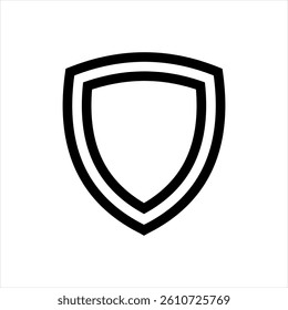 Shield icon or  Protection symbol. Vector
