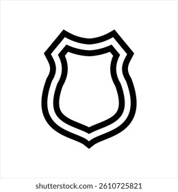 Shield icon or  Protection symbol. Vector
