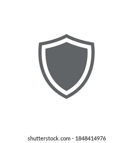 Shield icon. Protection vector illustration. Virus protection black symbol. Guard and security silhouette. 