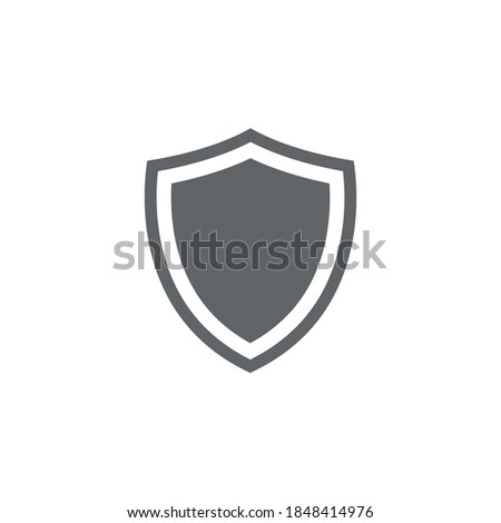 Shield icon. Protection vector illustration. Virus protection black symbol. Guard and security silhouette. 
