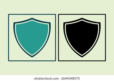 Shield icon. icon related to UI elements. suitable for web site, app, user interfaces,element, printable etc. solid icon style. simple vector design editable