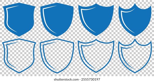 Shield icon. Safe protection sign. Secure guard symbol. Shield vector set. Protect isolated on white background. vector illustrator