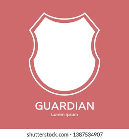 Shield icon. Security company logo. Abstract symbol of protection. Clean and modern vector illustration.