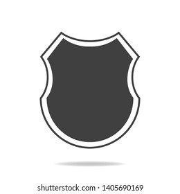 Shield icon. Security company logo. Abstract symbol of protection. Clean and modern vector illustration.