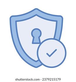 Icono Escudo, icono de seguridad, escudo con bloqueo. Icono de protección, acceso seguro