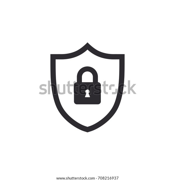 Shield icon. Security icon. Shield with lock.\
Protection icon. Secure access. Password protection. Safety system.\
Lock icon. Protection activated. Active safety. Guard badge.\
Padlock sign.