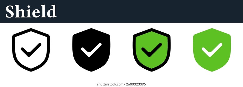 Shield icon, for security and privacy protection apps.