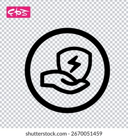 Icono de escudo, icono de seguridad, icono de protección, formato EPS icono de Vector archivo de ilustración
