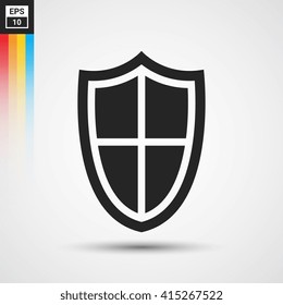 Shield icon, Security protection shield symbol - Vector