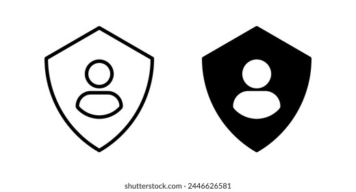 Shield icon. security sign. for mobile concept and web design. vector illustration