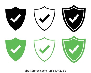 icono de escudo. Símbolo de seguridad colección logo Ilustración vectorial