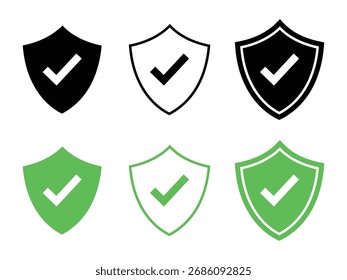 Schild-Symbol. Vektorgrafik der Sammlung von Sicherheitssymbolen
