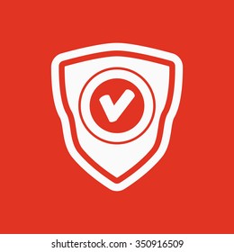 The shield icon. Security symbol. Flat Vector illustration