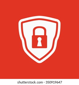 The shield icon. Security symbol. Flat Vector illustration