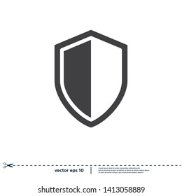 shield icon security symbol logo template