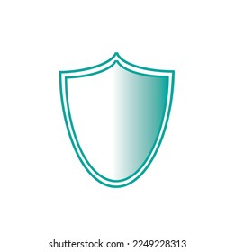 icono de escudo, símbolo de seguridad, logotipo, plantilla para su diseño, ilustración vectorial aislada en fondo blanco