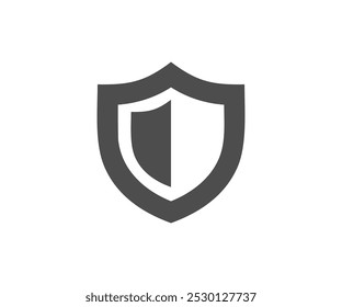 Icono de escudo. Símbolo de seguridad. Proteger el diseño y la ilustración del Vector del estilo plano del escudo. 



