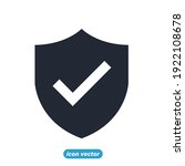 shield icon. Security symbol template for graphic and web design collection logo vector illustration