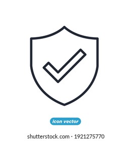 shield icon. Security symbol template for graphic and web design collection logo vector illustration