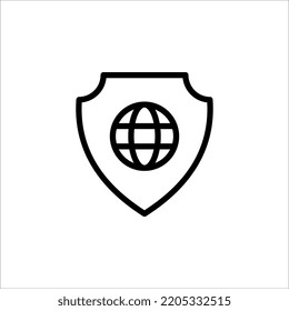 shield icon. Security symbol template for graphic and web design collection logo vector illustration on white background