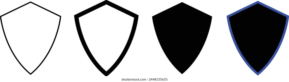 Shield icon, security symbol template for graphic and web design