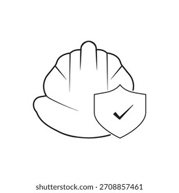 Ícone Escudo. Modelo de símbolo de segurança para coleção de ilustrações de vetor de logotipo para design gráfico e da Web.