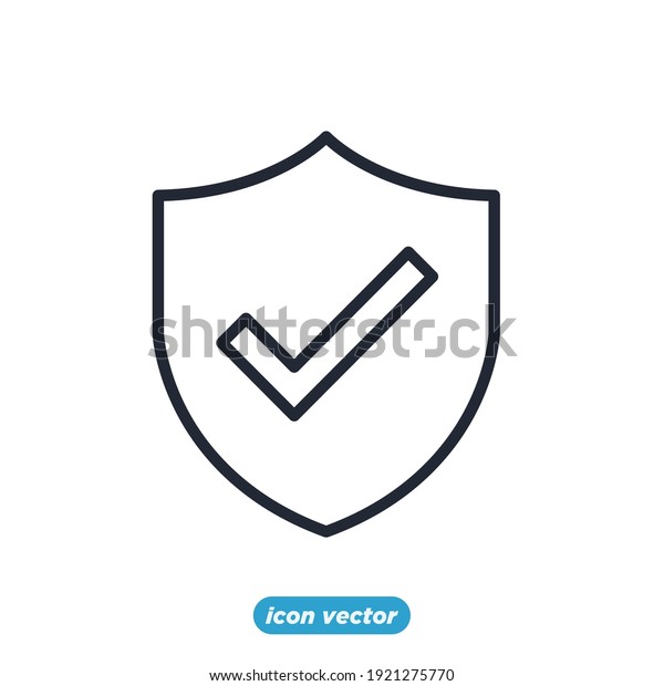 shield icon. Security\
symbol template for graphic and web design collection logo vector\
illustration