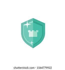 Shield icon. Security icon. Vector illustration isolated on white background.