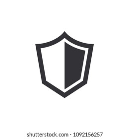 Shield icon. Security vector icon. Protection icon. Shield vector icon. Safety system. Logo template. Shape shield.