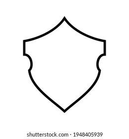 Shield icon. Security vector icon. Protection icon. Shield vector icon. Safety system. Protection activated. Active safety. Logo template. Virus protection. Guard badge. Metal shield.